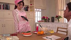 Mature Japanese Lady Performs Blowjob Then Receives Creampie