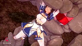 Holy Knight Ricca - Getting DRILLED By A ROCK COCK