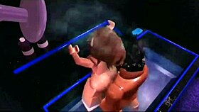 Man Enjoys Woman In Shower Bathing