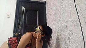 Exotic Dancer Warming Up With Her Open Pussy