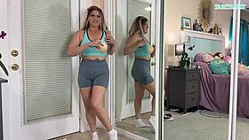 TabithaXXX's Gym Workout Clothes Try On Haul - SFW!