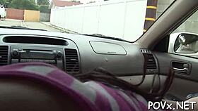 Seductive girlfriend mixes cock-riding and oral service perfectly.