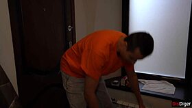 botanist-courier accidentally joins porn shoot for sex foursome