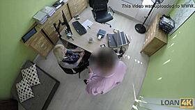 i watched this blonde miss get banged hard in hidden office interview