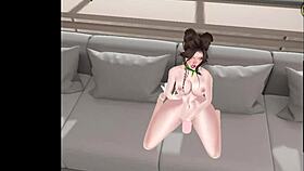 Brasilera pervertida se masturba en su sofa con juguetes.