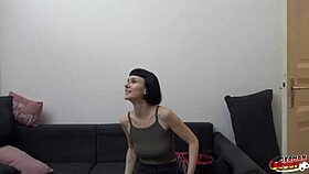 german scout picks up tall french girl for casting fuck