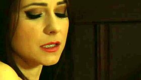 Does the sensual lesbian mistress moan and orgasm from fingering her slave?