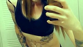 Hot Tranny In Panties And Bra Groping Her Clit While Masturbating Her Cock