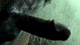 I'm enjoying a handjob on my big monster cock.