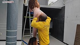 Watch the bosses greet the visitor naked and ready for some licking?