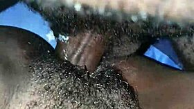 The petite couple moans through cock action and cum in pussy.