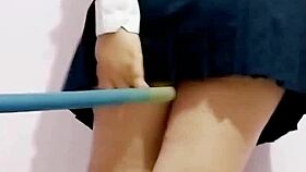 mi sobrinastra no deja de provocarme con esas faldas cortas y hoy me la cojo con su faldita de escuela casero