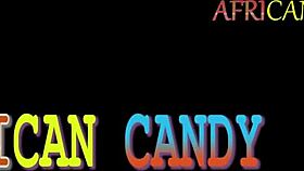 African Candy Squirts With Dildo In Soapy Bathroom