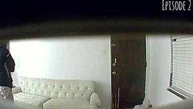 spy cam catches ebony blowjob and cum in mouth