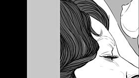 Speed drawing depicts ffm threesome with licking and fucking by artist kramer krameroff