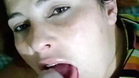 i'm giving blowjob to monster cock. it's huge, i'll swallow all.