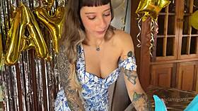 A birthday surprise with a real cock