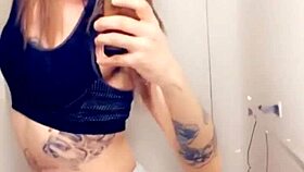 Hot Tranny In Panties And Bra Groping Her Clit While Masturbating Her Cock