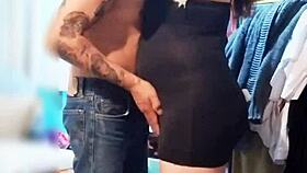 My neighbor surprised me while I was getting dressed to go out, and we ended up chatting closely.