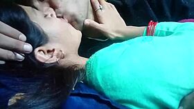 kissing and pressing my girlfriend's boobs while she masturbates