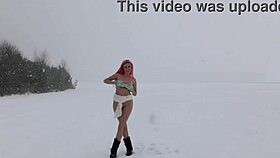 Skinny Girl With Pierced Small 18+ Tits Cools Down In Garden Orgasm