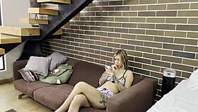 I seduce my stepfather's best friend for a quick fuck when he's away.