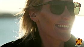 Anouk gets all excited for her first filmed anal scene as French milf in lingerie.