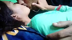 kissing and pressing my girlfriend's boobs while she masturbates