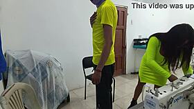 Whore Gets Groped At Work.