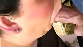 Shemale Sucks Daddy Dick Gets Throat Fucked And Swallows Nut