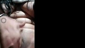 This Influencer Fingers Her Shaved Pussy on Cam with Her Boyfriend Watching.