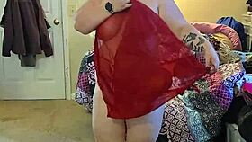 BBW in LINGERIE STRIPTEASE Teasing Naked