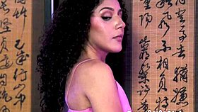 curly brunette teen 18+ masseuse seduced by her natural busty and horny client during sensual massage - liv revamped queenie sateen 18+