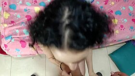 hot stepsister gives deep throat then i fuck her pussy hard and cum on face