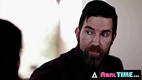 Naughty tattooed babe Anna de Ville participates in a threesome.