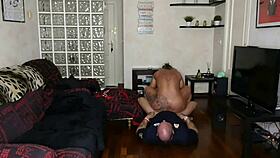 Muscular big tits milf deepthroats and assfucks the arresting policeman in trailer