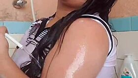 She loves seeing my wet arm in bath - part 2 😊