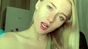 russian beauty feels intense pleasure in webcam show