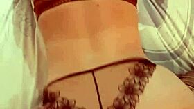 french amateur in satin lingerie gives blowjob and gets pussy pounded