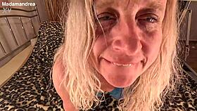 In dominatrix outfit, feeling intense pleasure with mega dildo anal