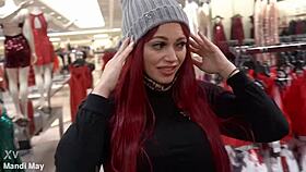 sucking dick for christmas presents with big tits handjob outdoor public fetish