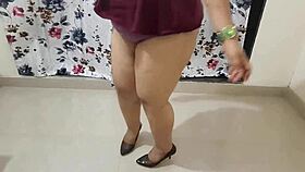 Samiya dances seductively in her bedroom, then gets fucked in doggystyle with her big ass bent over.