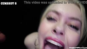 Holy fuck, 17 cumshots between blonde teen 18+ and brunette at gloryhole