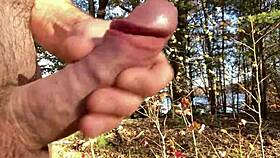 Wow, clitlicker662's crazy outdoor clit licking in the forest!
