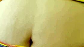 Rainbow clad joan day plays with herself and shakes big ass