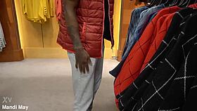 sucking dick for christmas presents with big tits handjob outdoor public fetish