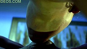 Swallowing Entire Monster Cock in Deepthroat with Balls