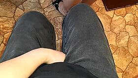 I jerk off to my neighbor in the kitchen while she is preparing dinner.