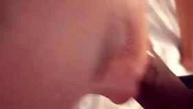 french amateur in satin lingerie gives blowjob and gets pussy pounded