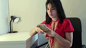 sexy spoiled wife in uniform gets punished with cowgirl fucking and semen filling on trailer